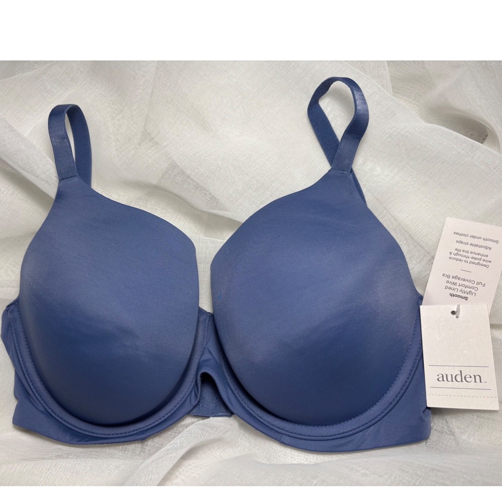 NEW Auden 34D Full Coverage Bra Womens Blue